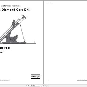 Atlas Copco Diamond Core Drill DIAMEC U6 PHC Parts List 6991508462 2010 1