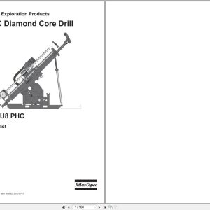 Atlas Copco Diamond Core Drill DIAMEC U8 PHC Parts List 6991505862 2010 1