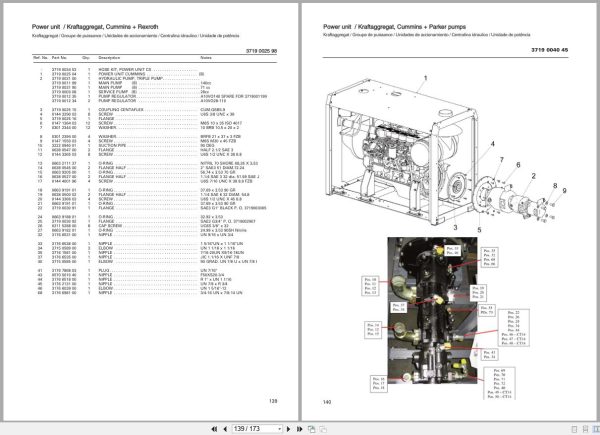 Atlas Copco Surface Drilling Machine Christensen CS14 Parts List 6991144750e 2