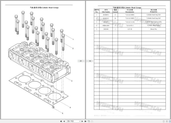 Baudouin Engine 4M06 Series Parts Catalog EN ZH 2