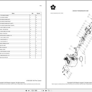 Boart Longyear Drill Rig LF230 2007 193 Parts List 2