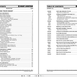 Boart Longyear Truck Mount LF90D Parts List 1