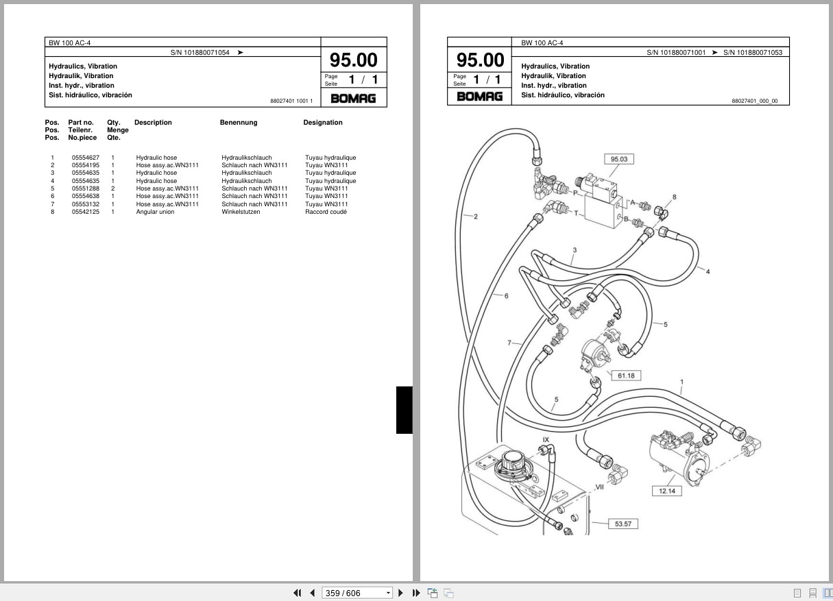 Bomag Combination Roller BW 100 AC 4 Spare Parts Catalog 2008 2010 EN DE FR (3)