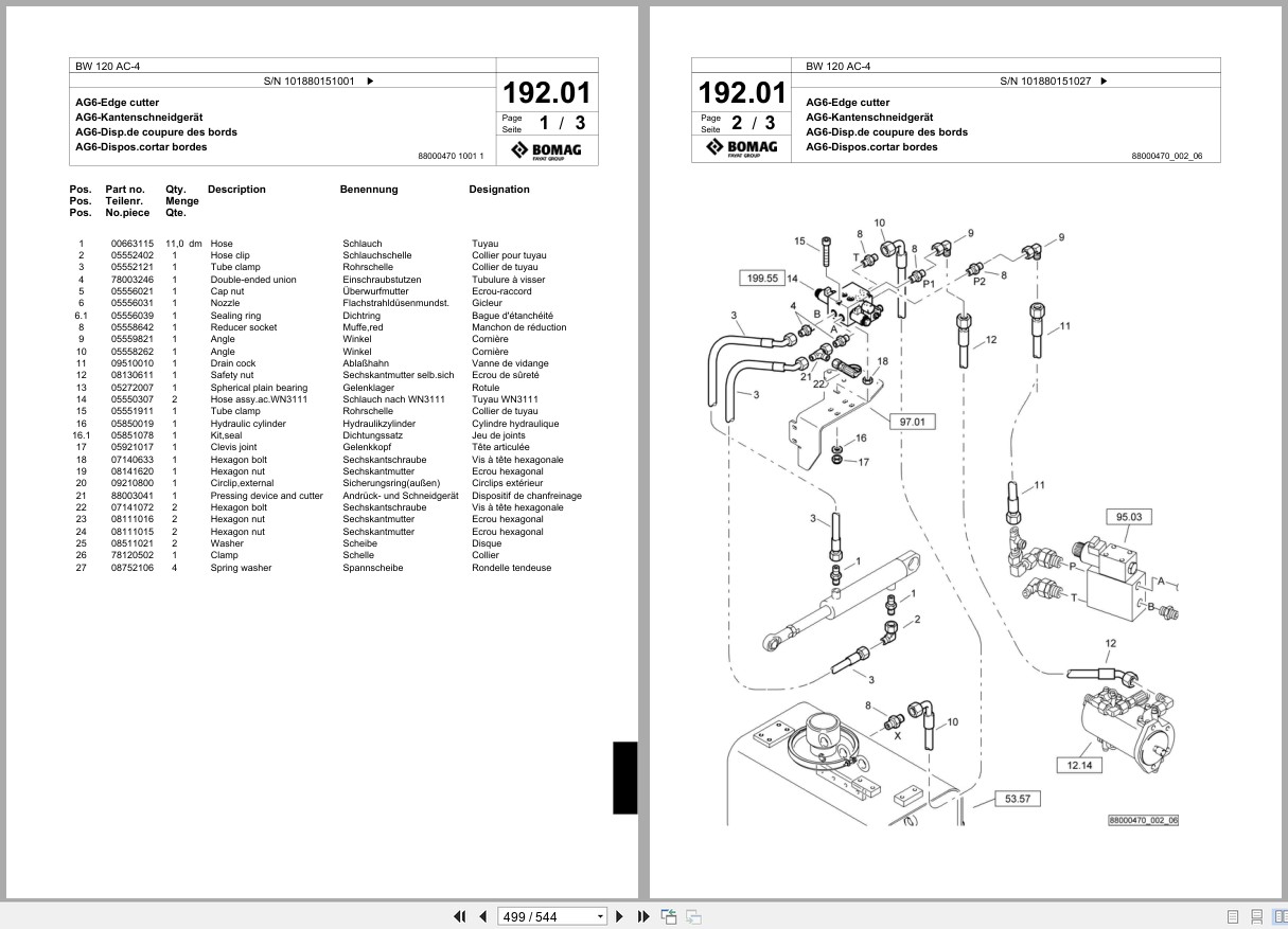 Bomag Combination Roller BW 120 AC 4 Spare Parts Catalog 2008 2010 EN DE FR (3)