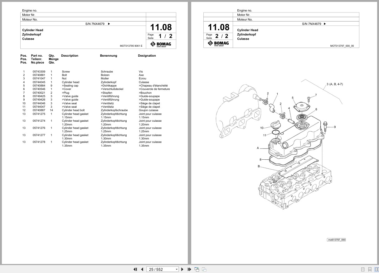 Bomag Combination Roller BW 120 AC 5 CC Spare Parts Catalog 2022 2023 EN DE FR (3)
