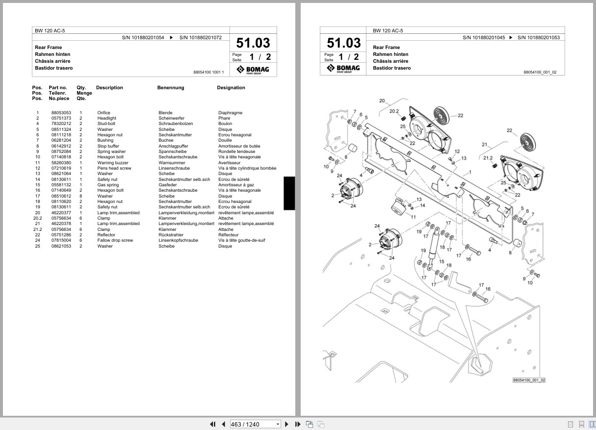 Bomag Combination Roller BW 120 AC 5 Spare Parts Catalog 2012 2015 EN DE FR (2)