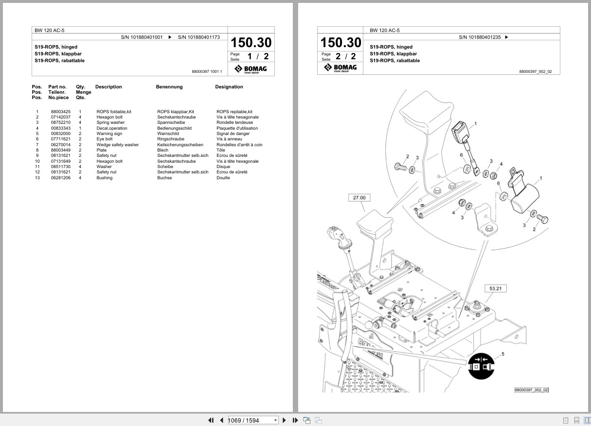 Bomag Combination Roller BW 120 AC 5 Spare Parts Catalog 2015 2024 EN DE FR (2)