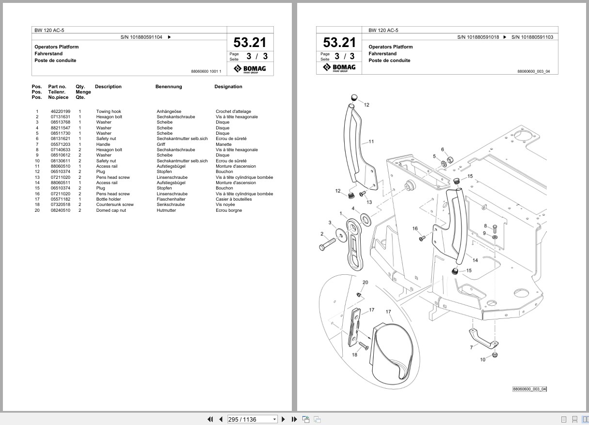 Bomag Combination Roller BW 120 AC 5 Spare Parts Catalog 2019 2025 EN DE FR (3)