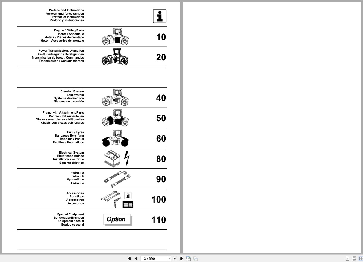 Bomag Combination Roller BW 151 AC 4 AM Spare Parts Catalog 2005 2007 EN DE FR (3)