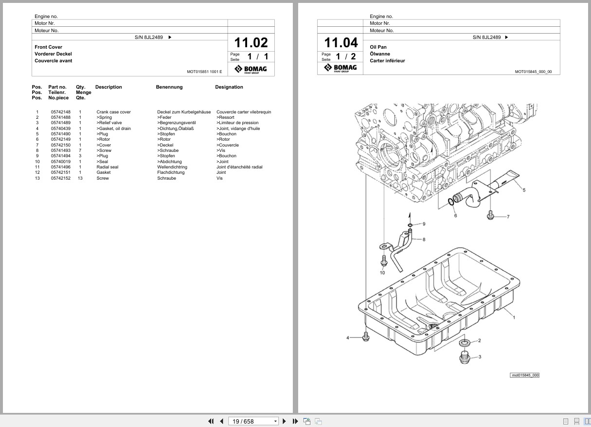 Bomag Combination Roller BW 151 AC 5 Spare Parts Catalog 2018 EN DE FR (3)