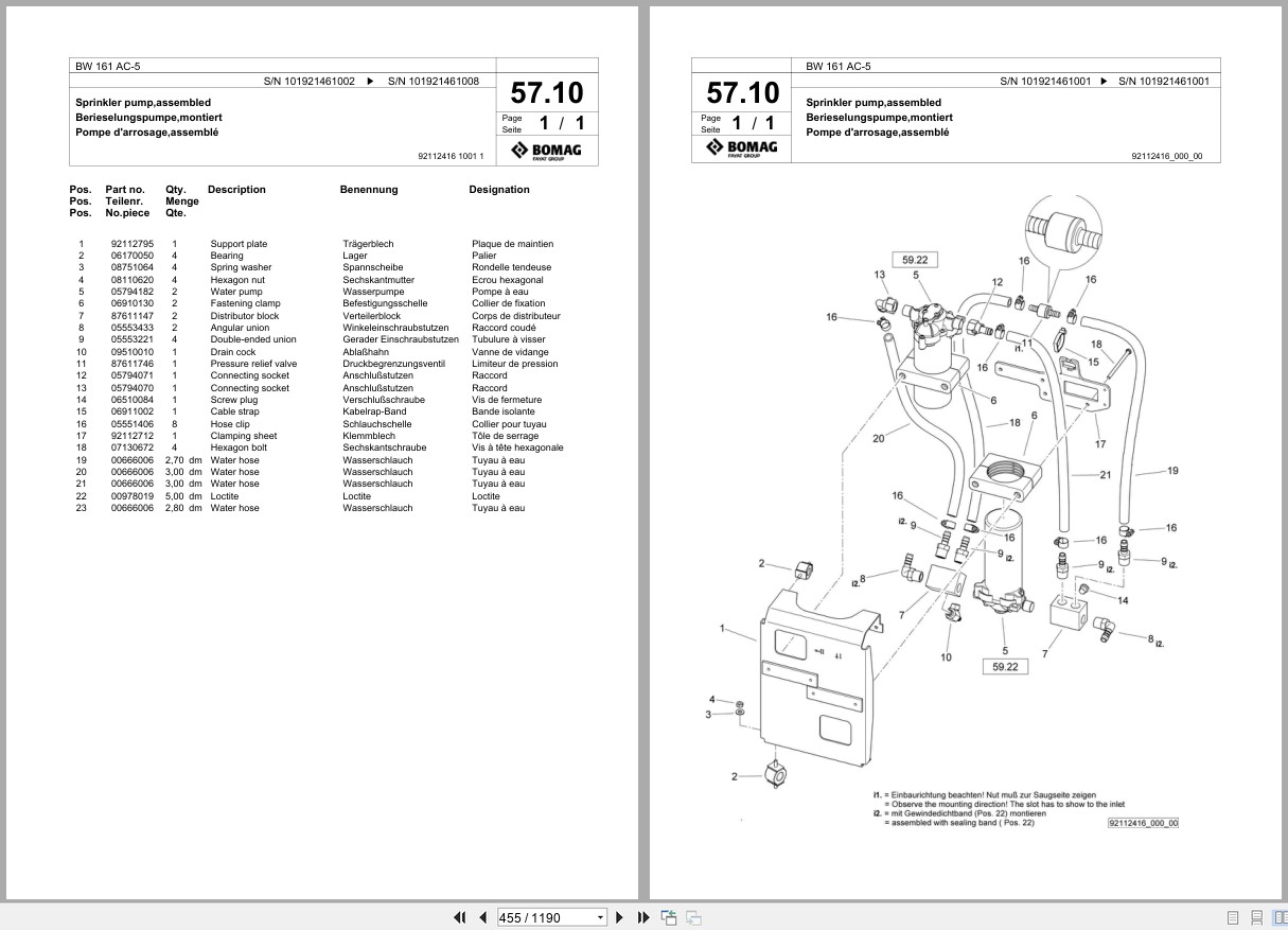Bomag Combination Roller BW 161 AC 5 Spare Parts Catalog 2014 2017 EN DE FR (2)