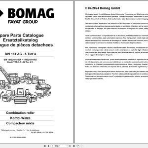 Bomag Combination Roller BW 161 AC 5 Tier 4 Spare Parts Catalog 2016 2019 EN DE FR (1)