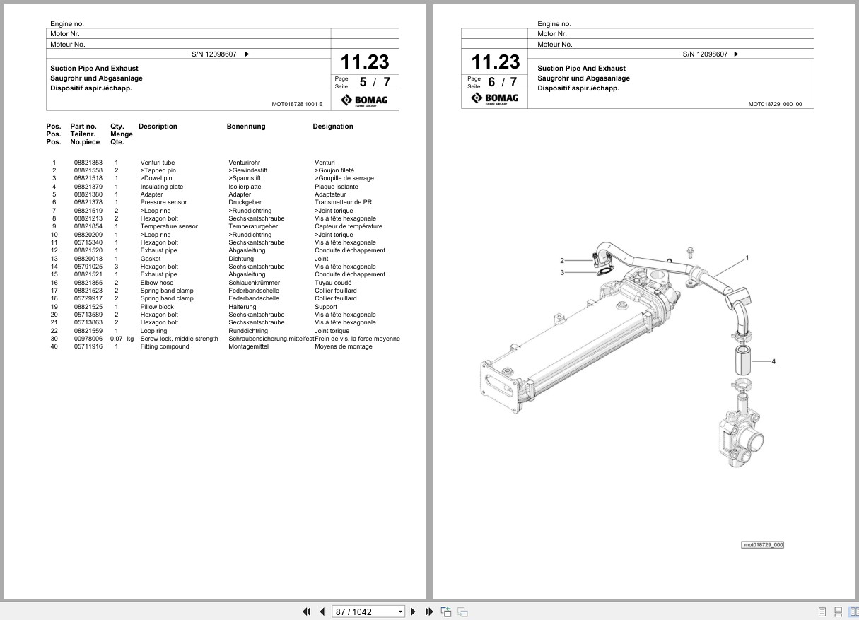 Bomag Combination Roller BW 174 AC 4f Spare Parts Catalog 2017 2019 EN DE FR (3)