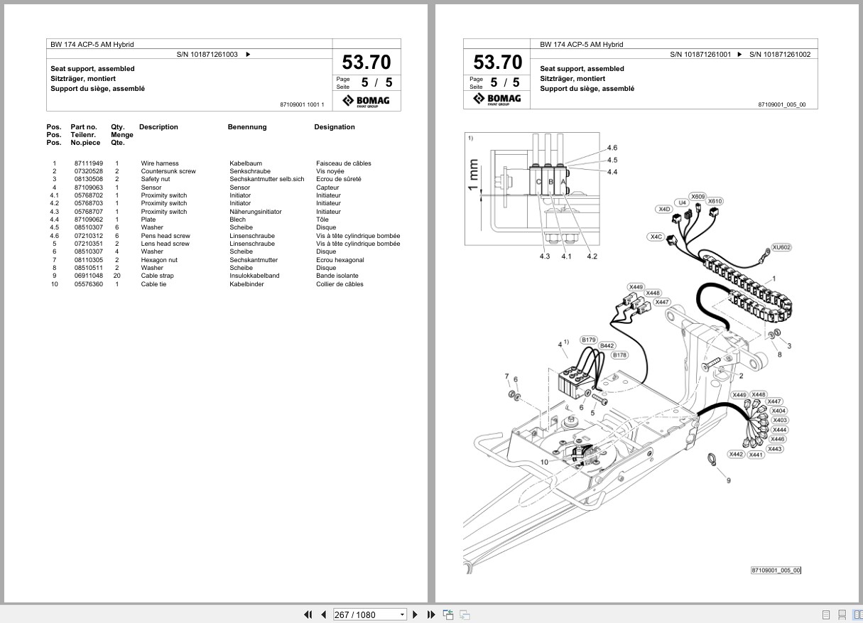 Bomag Combination Roller BW 174 ACP 5 AM Hybrid Spare Parts Catalog 2022 2025 EN DE FR (2)
