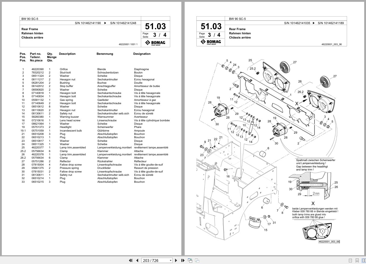 Bomag Combination Roller BW 90 SC 5 Spare Parts Catalog 2018 2025 EN DE FR (3)