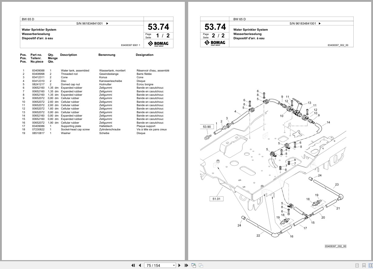 Bomag Double Vibratory Roller BW 65 D Spare Parts Catalog 2022 2025 EN DE FR (3)