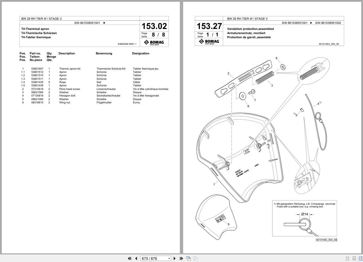 Bomag Pneumatic Tyred Roller BW 28 RH TIER 4f STAGE V Spare Parts Catalog 2022 2023 EN DE FR (3)