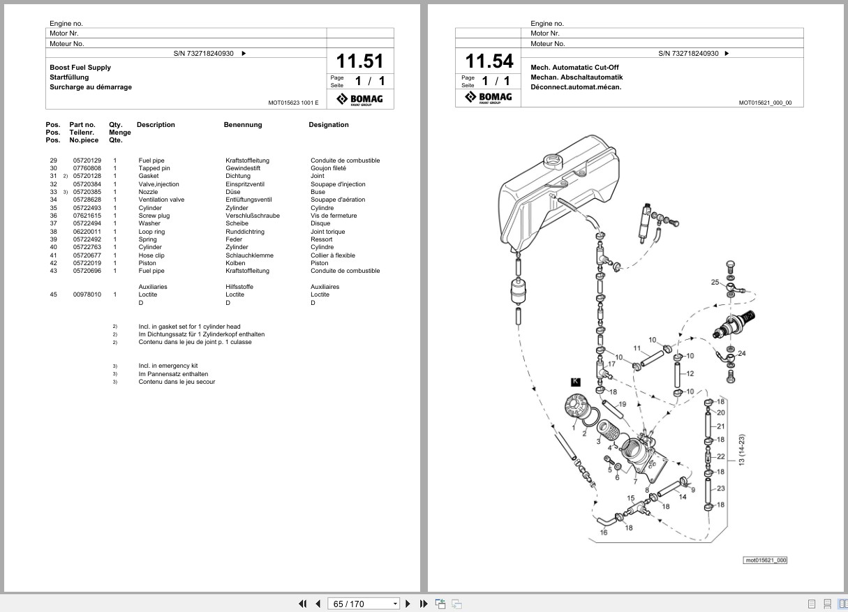 Bomag Vibratory Plate Compactor BPR 70 70 D Spare Parts Catalog 08.2018 02.2019 EN DE FR (3)