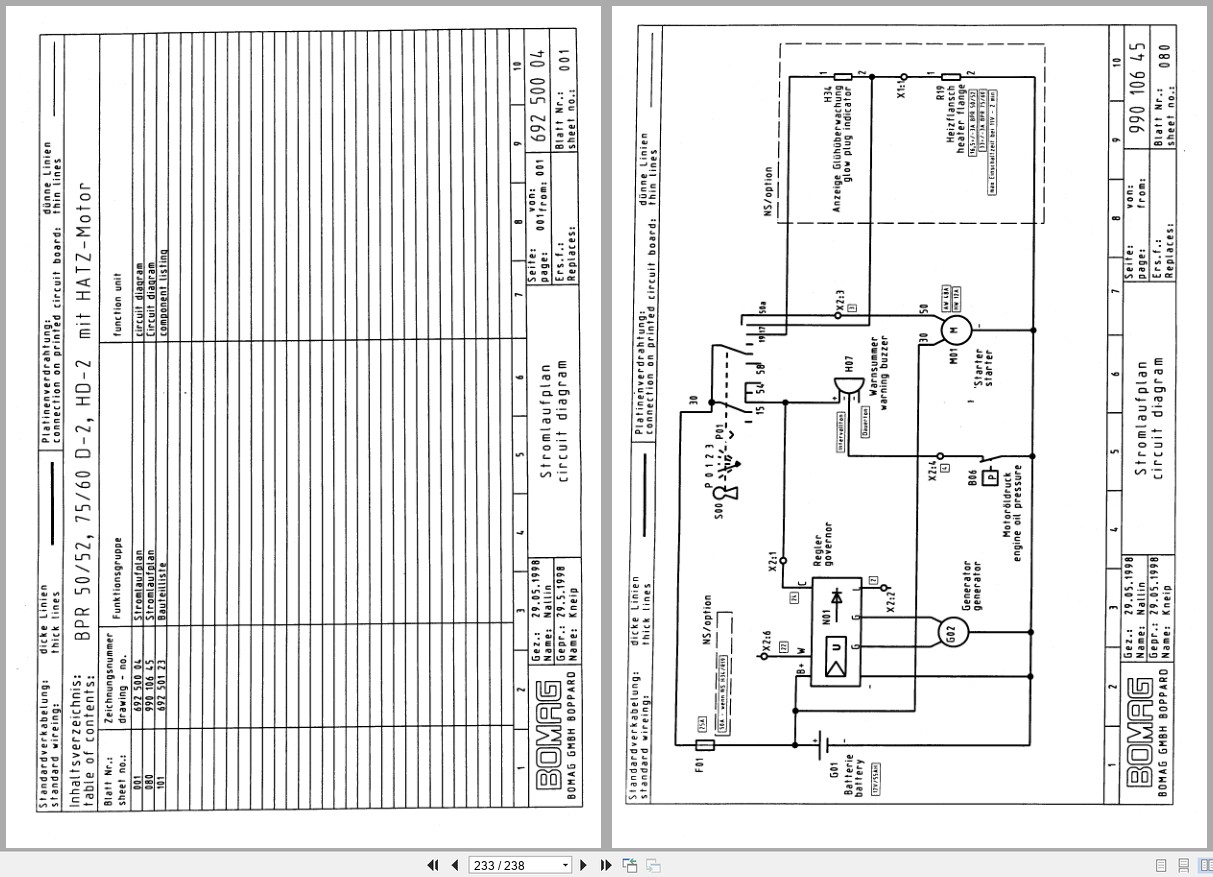 Bomag Vibratory Plate Compactor BPR 75 60 D 2 BPR 80 60 D 2 Spare Parts Catalog 1998 EN DE FR (3)