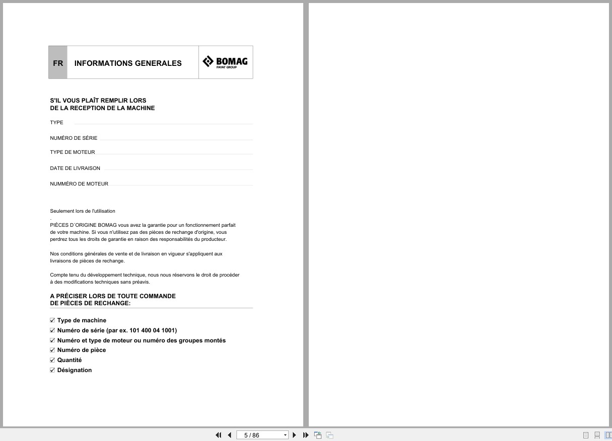 Bomag Vibratory Plate Compactor BVP 18 45 Spare Parts Catalog 2020 EN DE FR (3)