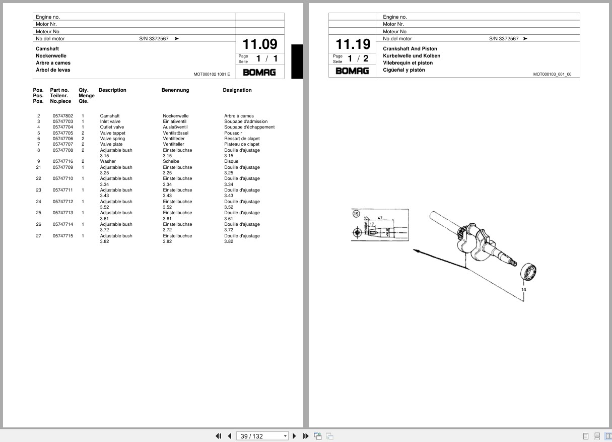 Bomag Vibratory Tamper BT 55 Spare Parts Catalog 2001 2002 EN DE FR (2)