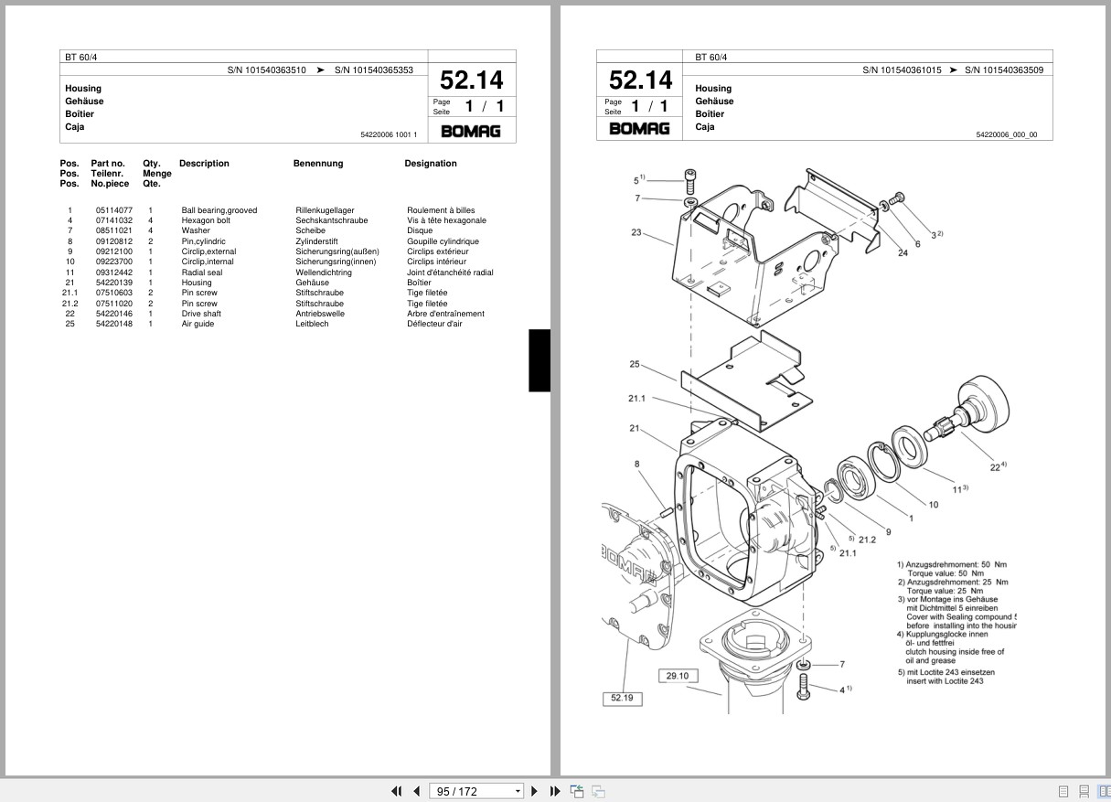 Bomag Vibratory Tamper BT 60 4 Spare Parts Catalog 2002 2005 EN DE FR (2)