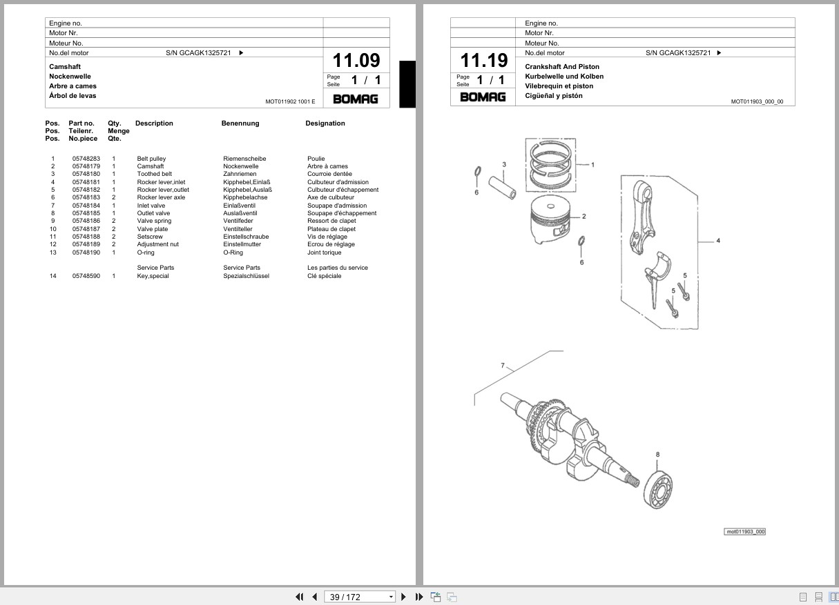 Bomag Vibratory Tamper BT 60 4 Spare Parts Catalog 2012 2013 EN DE FR (3)