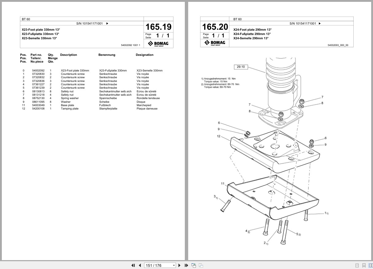 Bomag Vibratory Tamper BT 60 Spare Parts Catalog 2019 2022 EN DE FR (3)