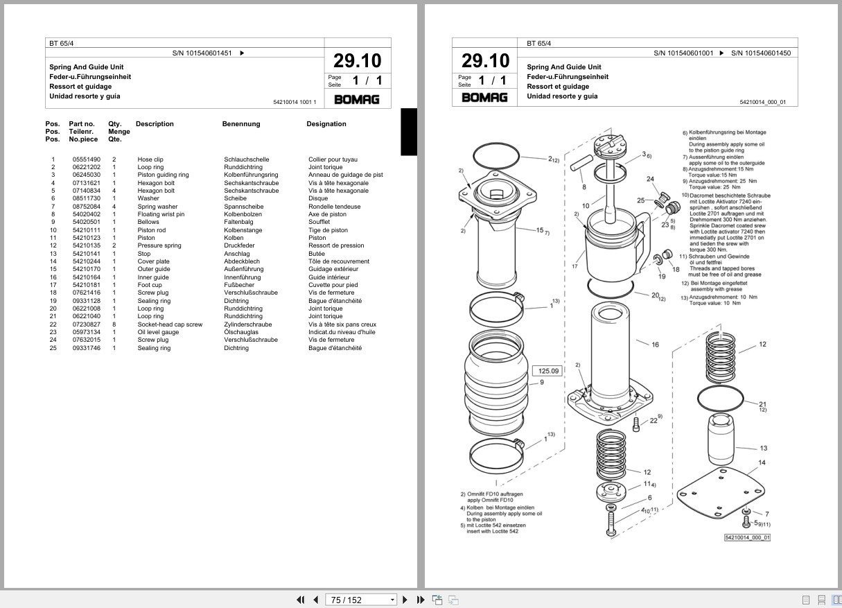 Bomag Vibratory Tamper BT 65 4 Spare Parts Catalog 2013 EN DE FR (3)