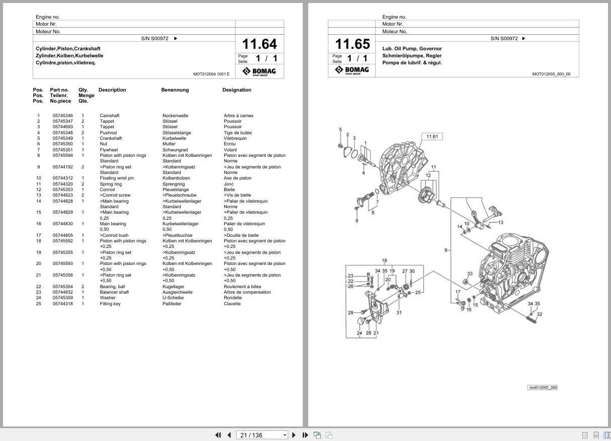 Bomag Vibratory Tamper BT 80 D Spare Parts Catalog 2010 2018 EN DE FR (3)