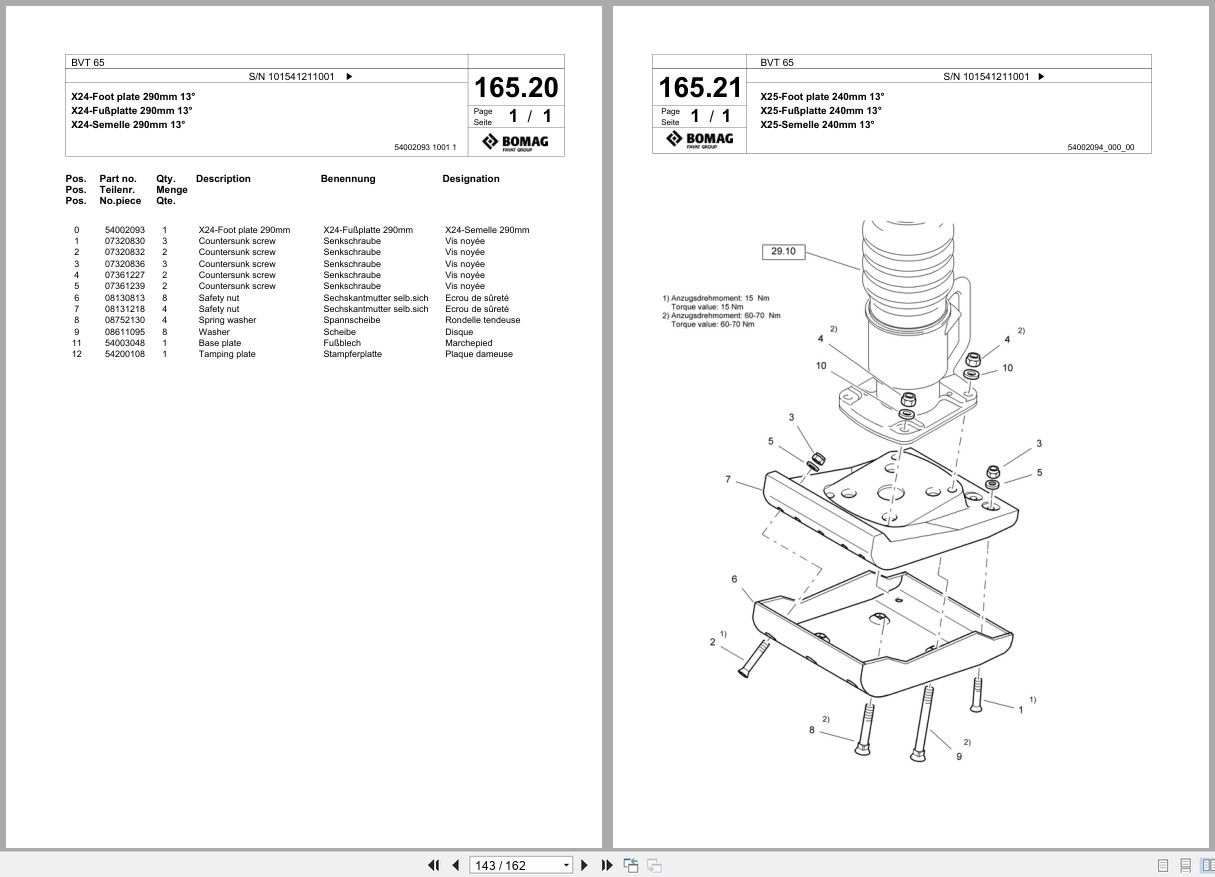 Bomag Vibratory Tamper BVT 65 Spare Parts Catalog 2013 2017 EN DE FR (3)