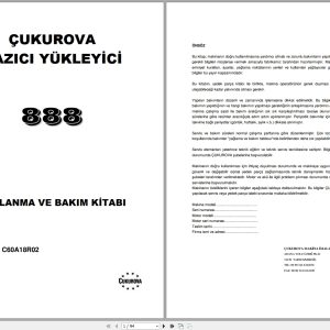 CUKUROVA MSB Backhoe Loader 888 Operation Maintenance Manuals C60A18R02 2010 TR 1