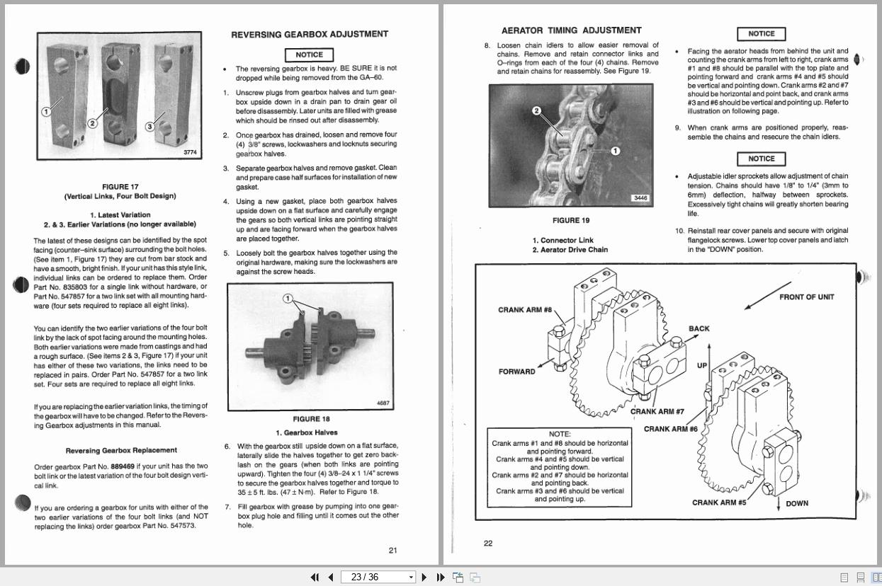 CUSHMAN Aerator GA 60 898558A Operators Service Manual 841767 1996 (2)