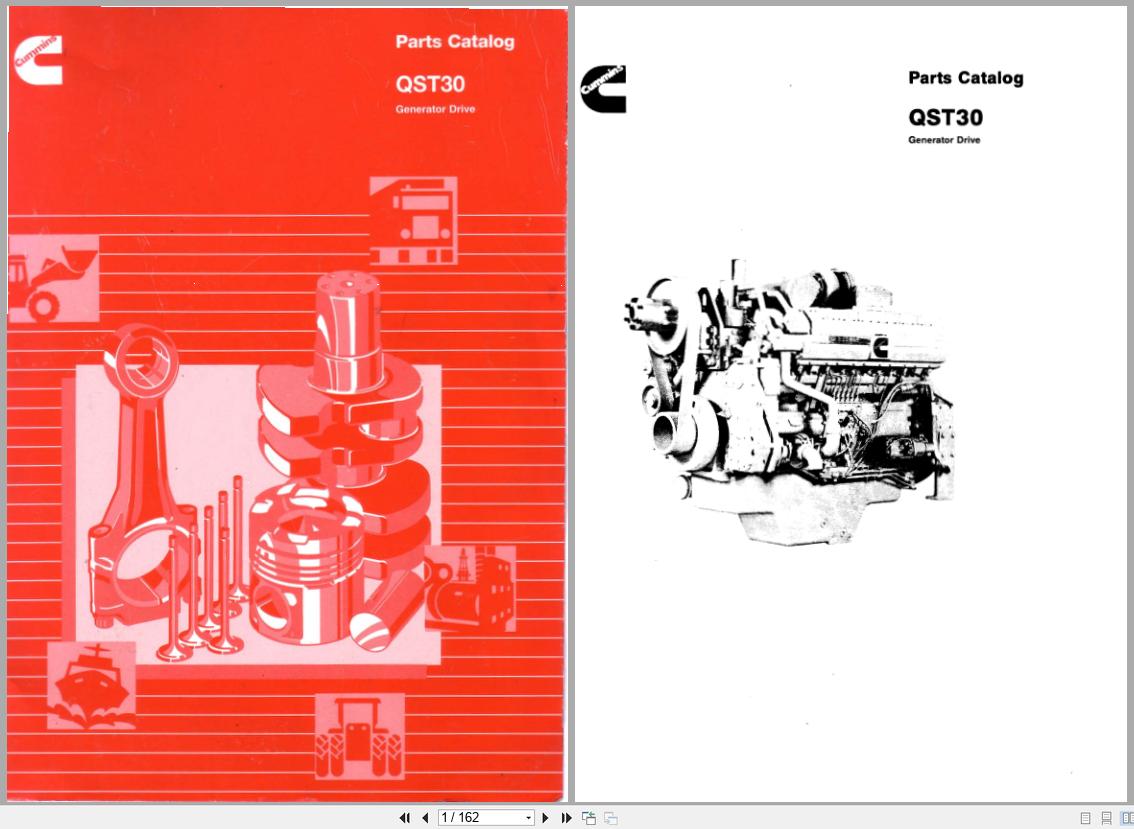 Cummins Engine QST30 Parts Catalog 3672102 02 1