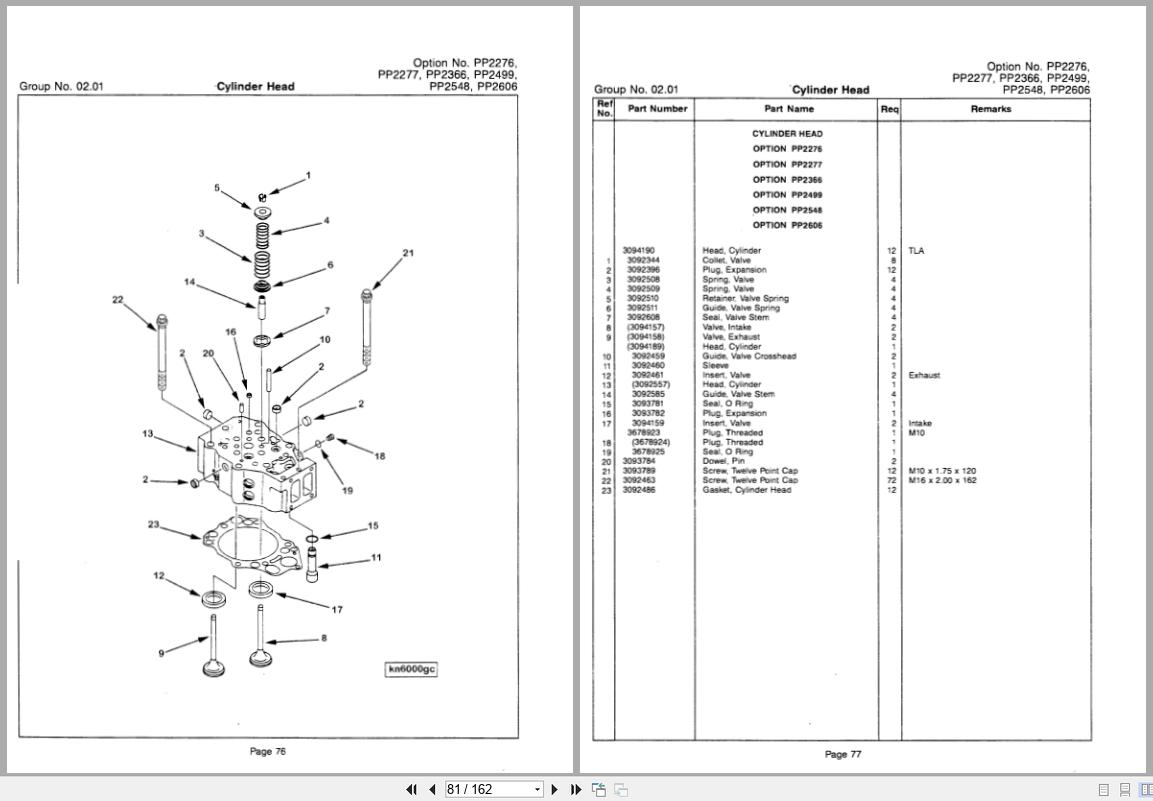 Cummins Engine QST30 Parts Catalog 3672102 02 3