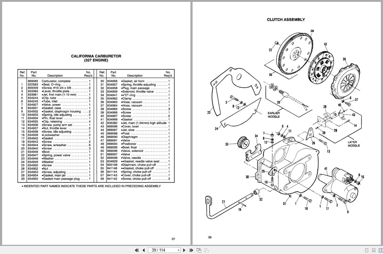 Cushman Engine And Train 898462 to 898635 Parts Manual 832972 (2)