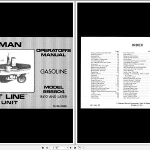 Cushman Front Line Mower 898804 Operation Manual 830488 1984 (1)