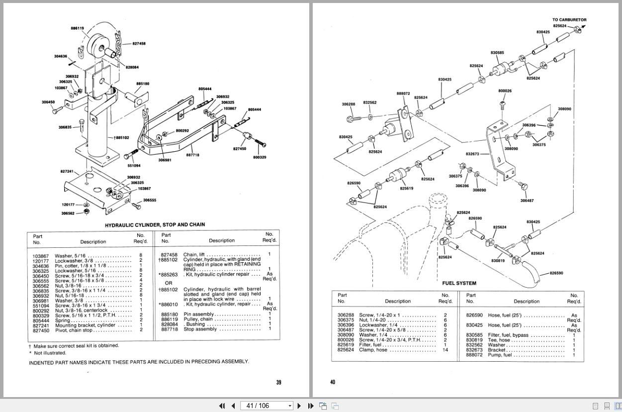 Cushman Front Line Mower 898808 898809 Parts Manual 832645 (2)