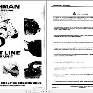 Cushman Front Line Mower Gas And Diesel Powered Service Manual 830442 (1)
