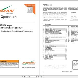 Cushman Sprayer SprayTek DS 175 84055 Safety Operation Manual 4140630 A 2009 (1)