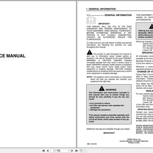 Cushman Sprayer SprayTek DS 175 898625 Parts Maintenance Manual 4115526 2002 (1)