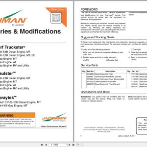 Cushman Sprayer SprayTek DS 175 DS 300 Turf Truckster Haulster Accessory Modifications Manual 4239442 (1)