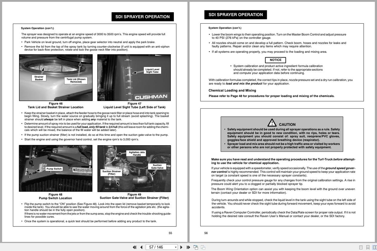 Cushman Sprayer SprayTek DS 300 898693 Parts Maintenance Manual 28984 (2)