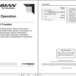 Cushman Utility Vehicle Turf Truckster 84043 to 84052 Safety Operation Manual 4140040 (1)