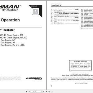 Cushman Utility Vehicle Turf Truckster 84043 to 84061 Safety Operation Manual 4140626 (1)