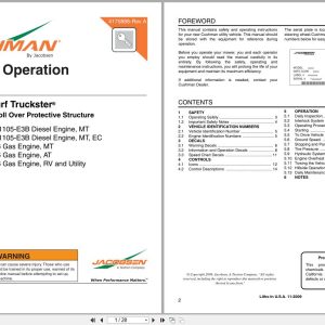 Cushman Utility Vehicle Turf Truckster 84063 to 84061 Safety Operation Manual 4175886 A (1)