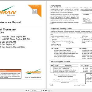 Cushman Utility Vehicle Turf Truckster 84063 to 84069 Parts Maintenance Manual 4241724 GB RA (1)