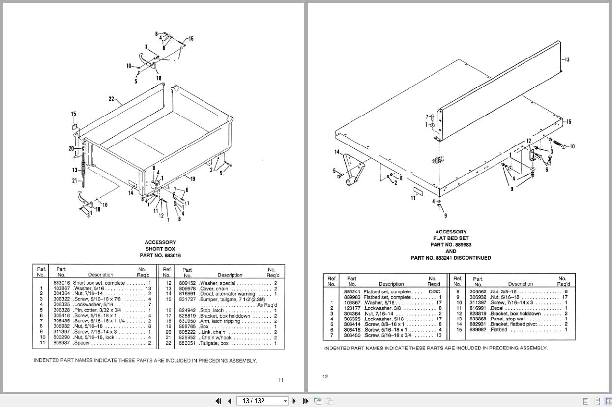 Cushman Utility Vehicle Turf Truckster Haulster 898462 to 898634 Parts Manual 832973 (2)