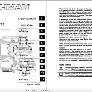 Cushman Utility Vehicle Turf Truckster Haulster Service Manual 826767 (1)