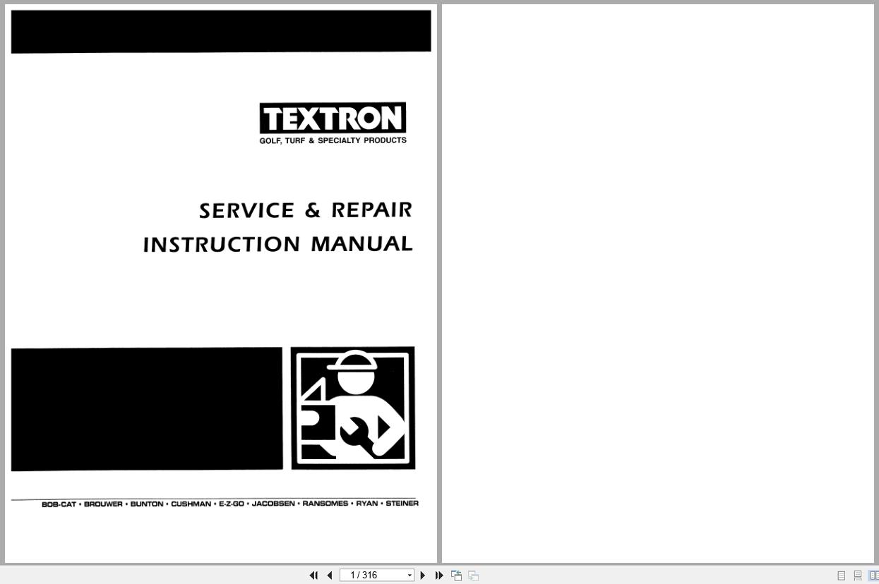 Cushman Utility Vehicle Turf Truckster Service Repair Manual 4171642 2000 (1)